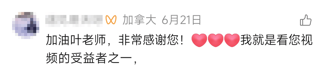 叶老师视频号学员真实评论截图(第 4 张)